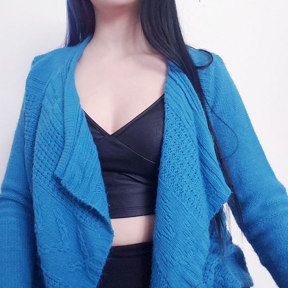 Kim Rogers Light Blue Knit Cardigan - Picture 2 of 13